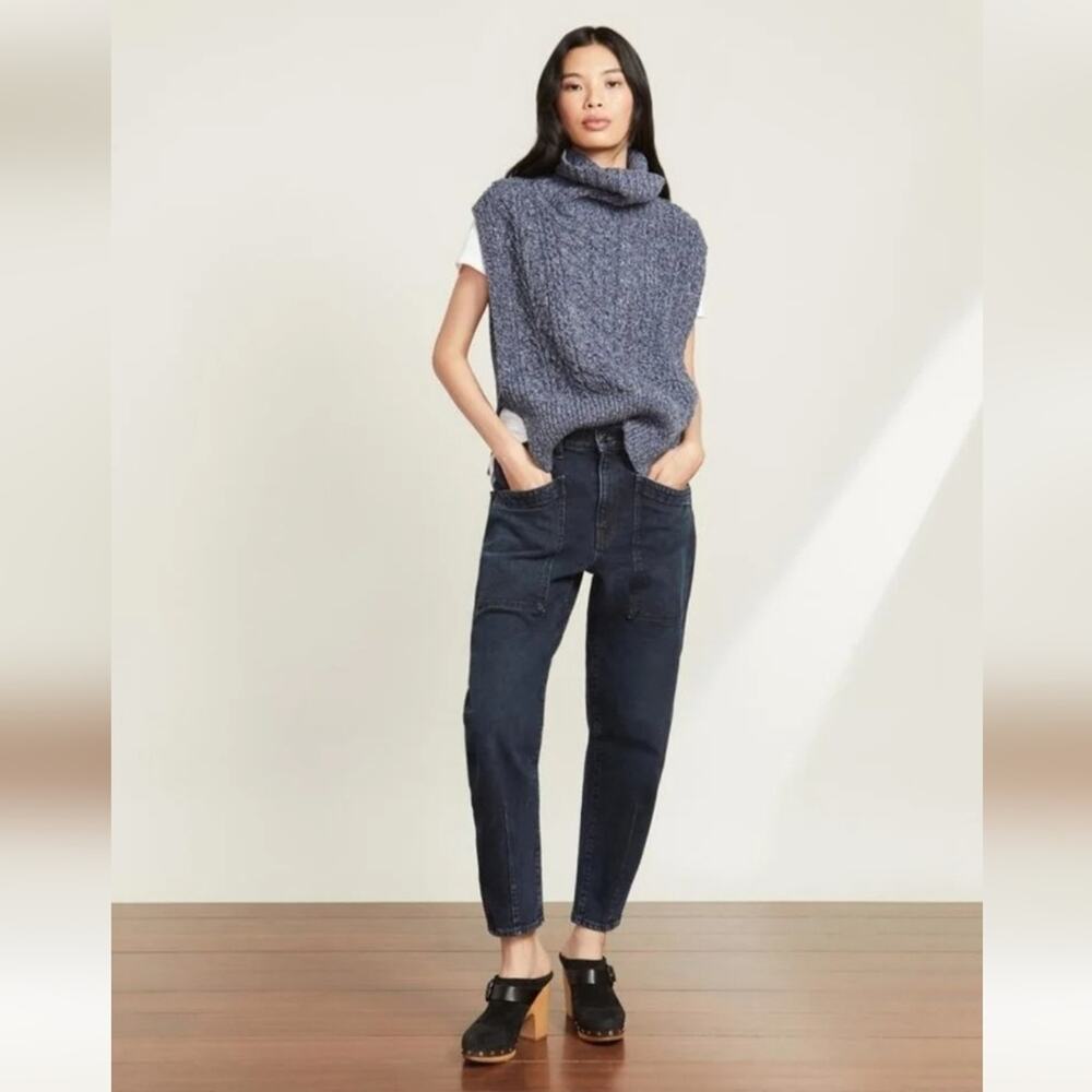 Veronica Beard Women's Navy Blue Collina Sweater Vest NWT Size Medium/Large
